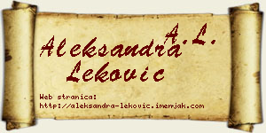 Aleksandra Leković vizit kartica